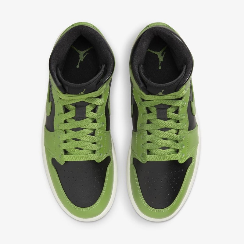 jordan 1 mid green and black